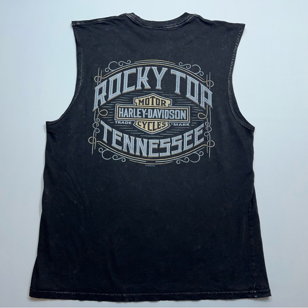 Harley Davidson Rocky Top Tank Top Mens Large Pigeon Forge Tennessee Black - Picture 12 of 16